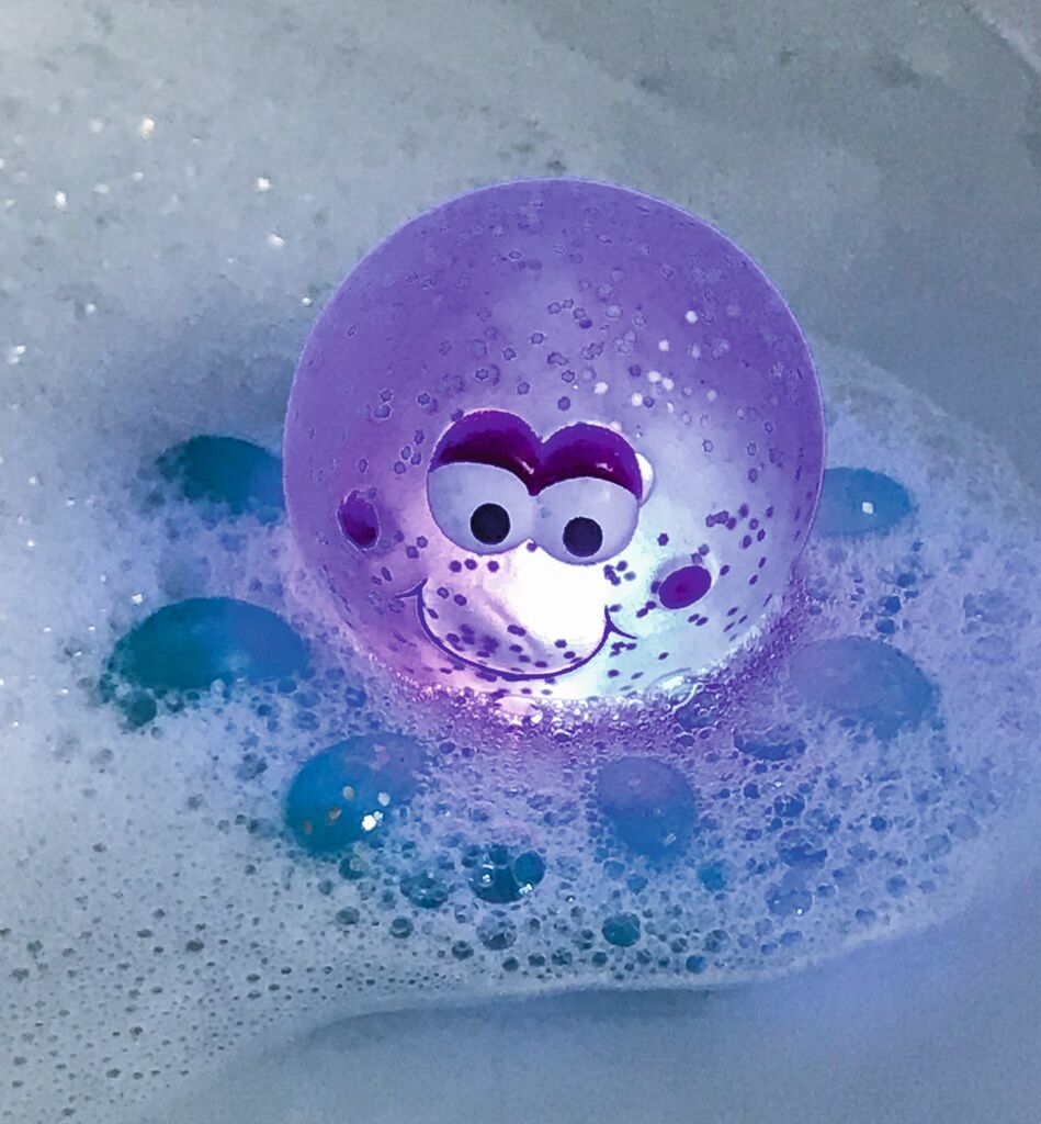 Leuchtende Glitzerkraken für die Badewanne (1 Stück, verschiedene Designs)