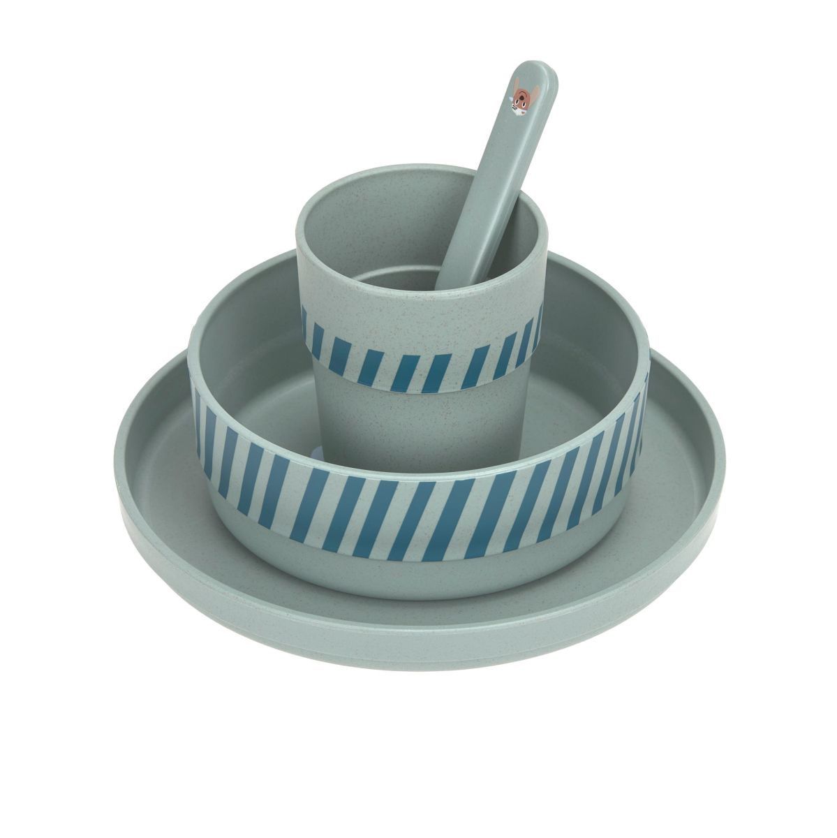 Kindergeschirr-Set Tiny Team Dog (4-teilig) - Lässig