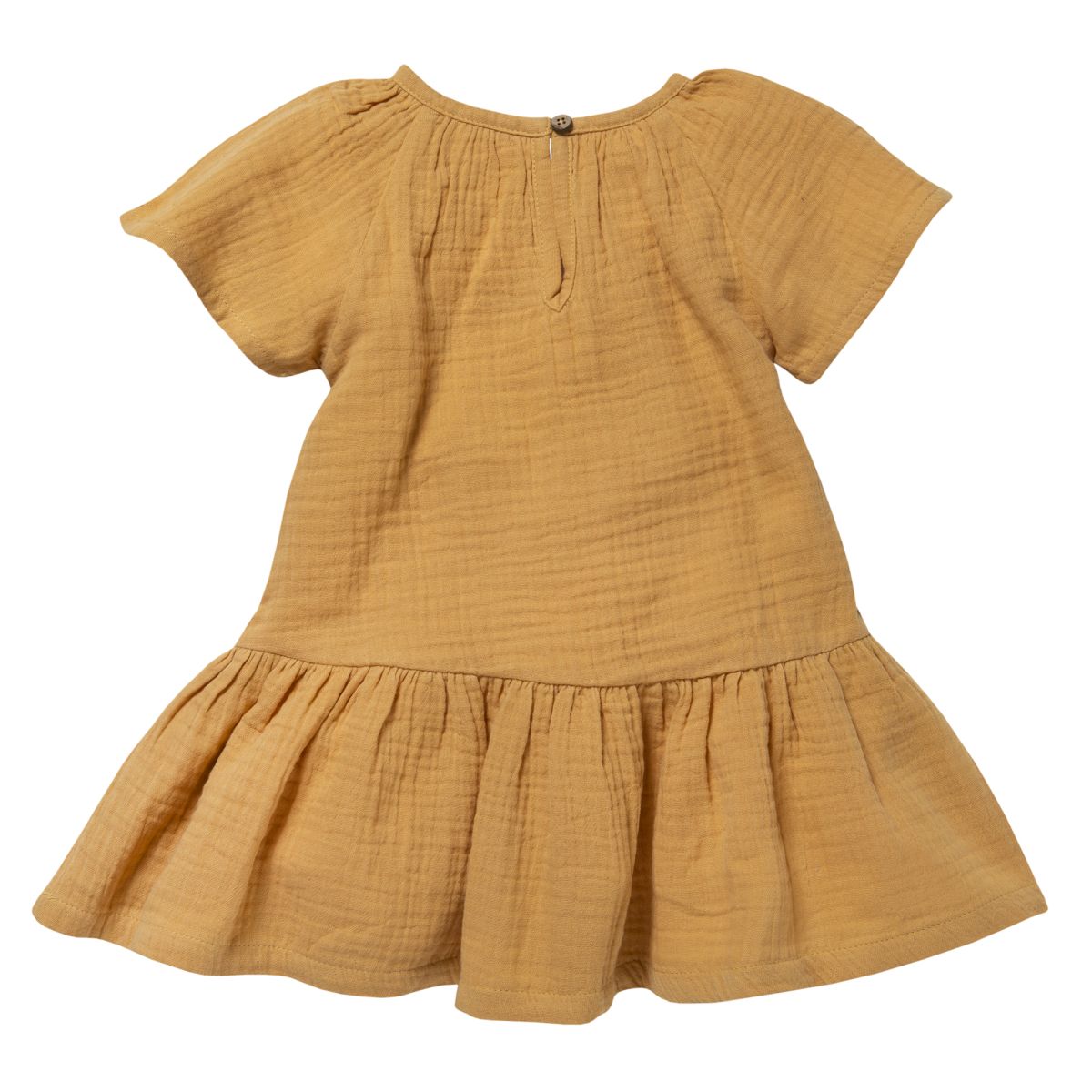 Musselin-Kleid gelb GOTS - 98