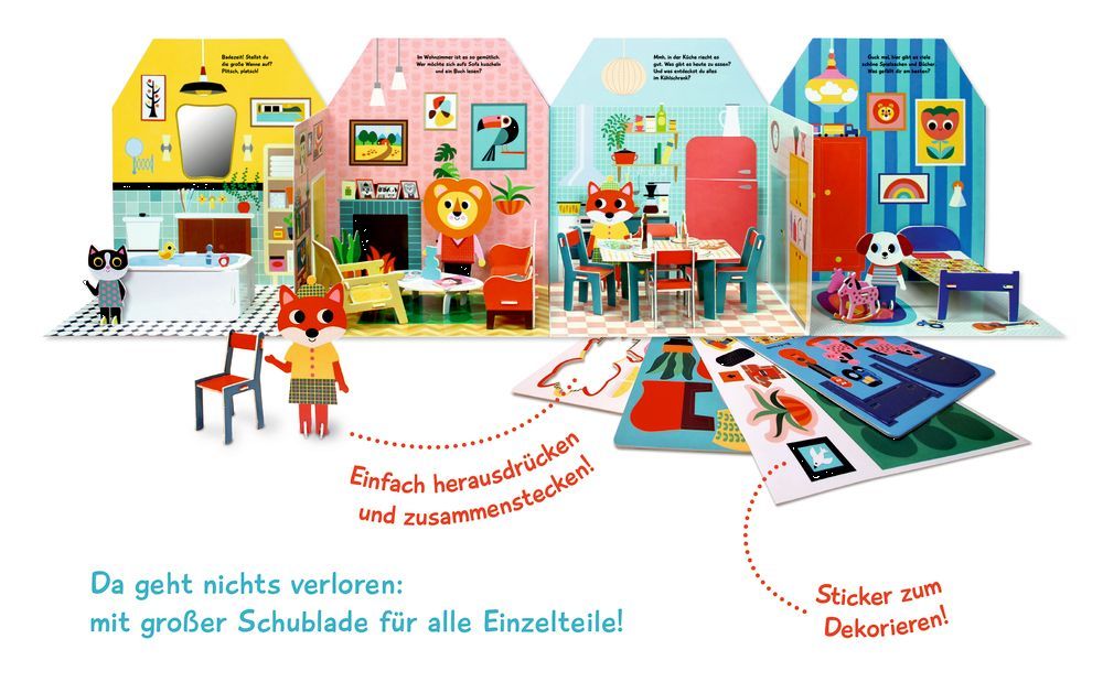 Puppenhaus - Aufstellen, Einrichten, Spielen
