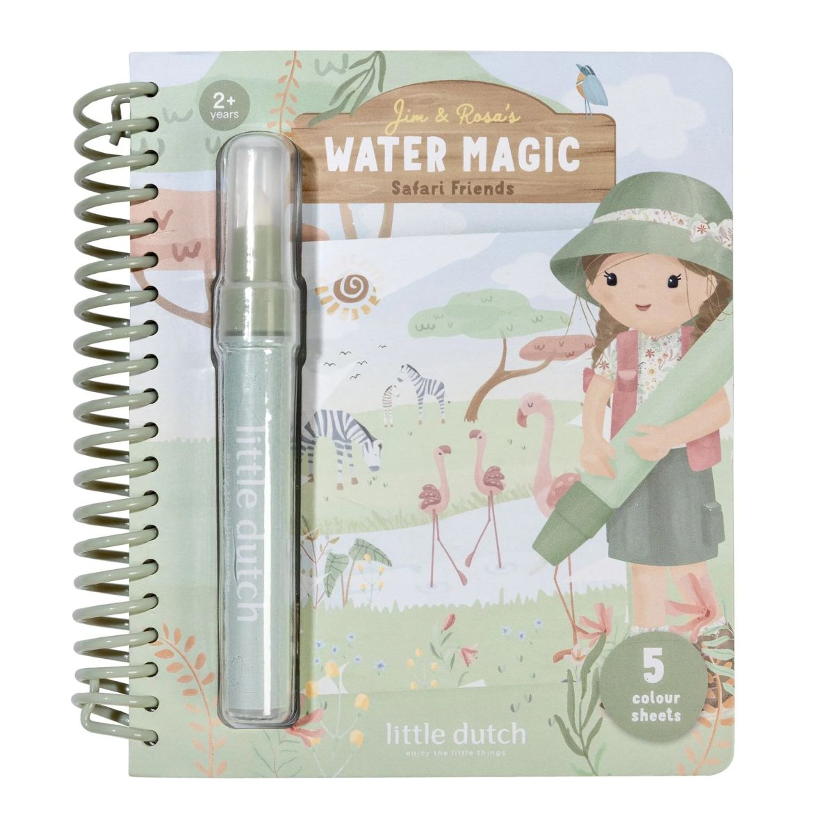 Safari Rosa Watermagic Buch Safari Friends - Little Dutch