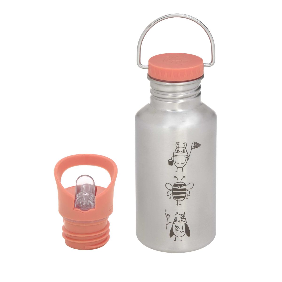 Kinder Trinkflasche Edelstahl Nature  - Lässig
