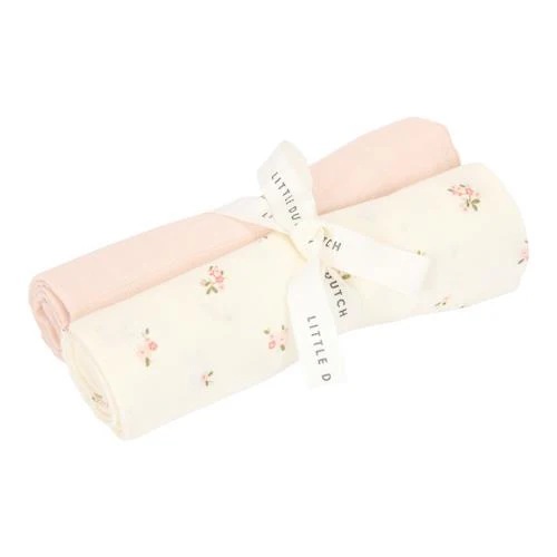 Musselintuch Fairy Blossom - Pure Blossom  70x70cm 2er Pack - Little Dutch