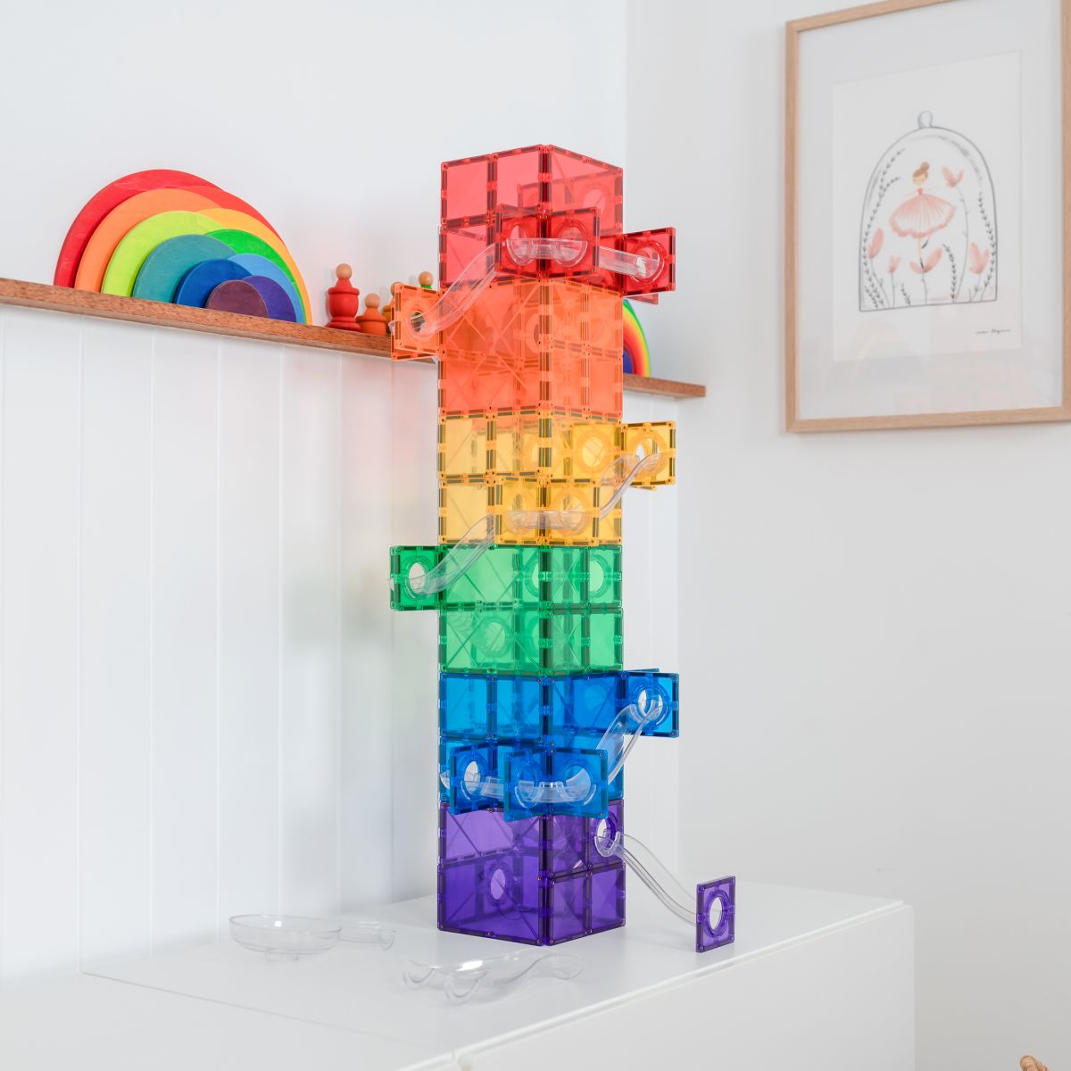 CONNETIX RAINBOW Super Ball Run Pack Magnetbausteine 134-teilig