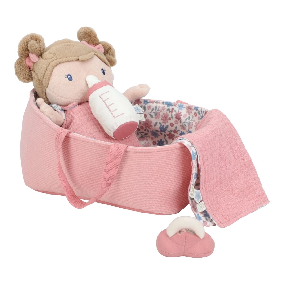 Babypuppe Rosa im Körbchen - Little Dutch