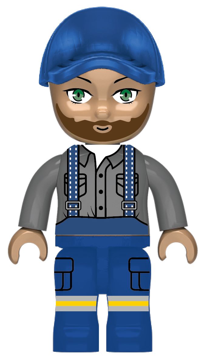 Großer Schlepper mit Anhänger - Kiddicraft