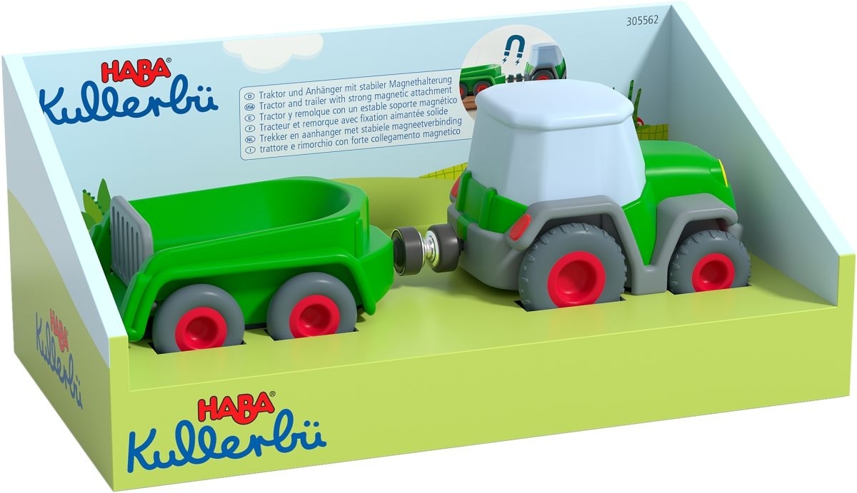 HABA Kullerbü – Traktor mit Anhänger