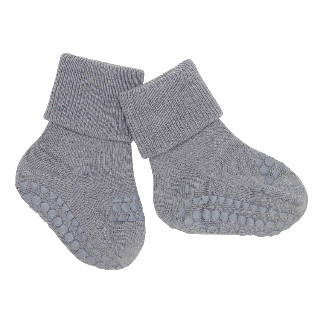 Anti-Rutsch-Socken Wolle grey Gr. 17-19 - GoBabyGo