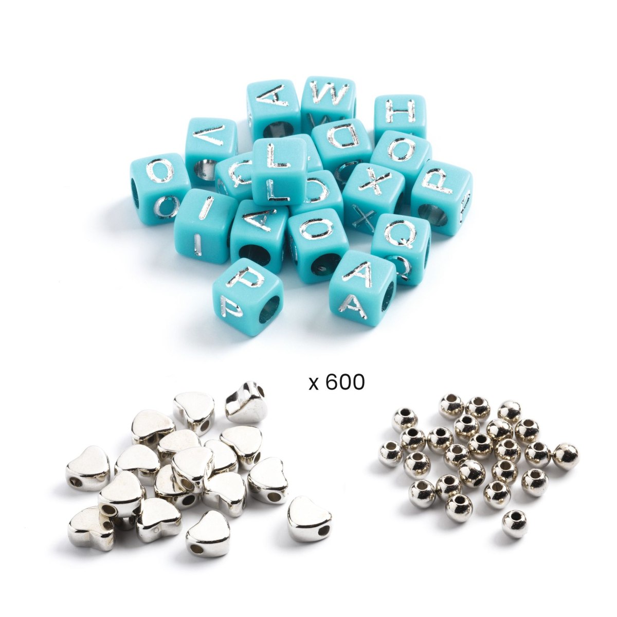 Schmuck basteln: Buchstaben Silber - Djeco