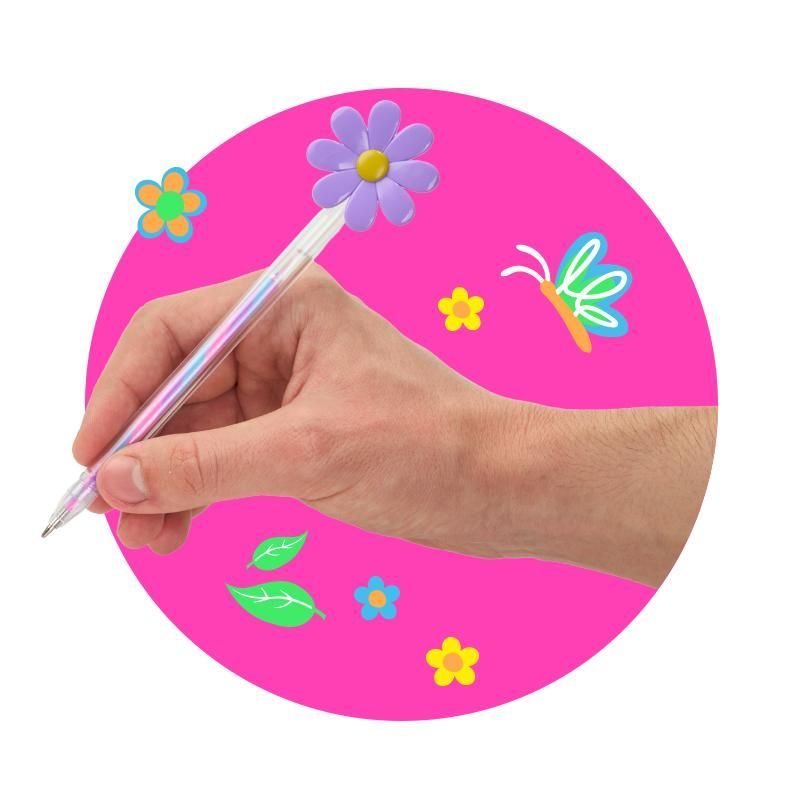 GF-6 Flower Gelstift Swirly Colors  (unterschiedliche Designs, 1 Stück)