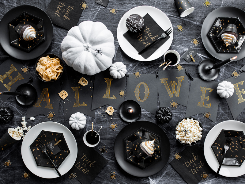 Banner Halloween, schwarz 175cm - Party Deco