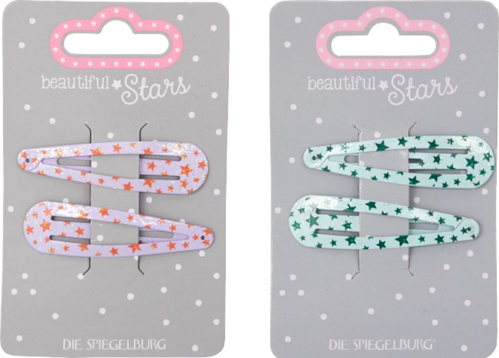 Haarclip Sterne no.2 - beautiful Stars (verschiedene Designs, 1 Set)