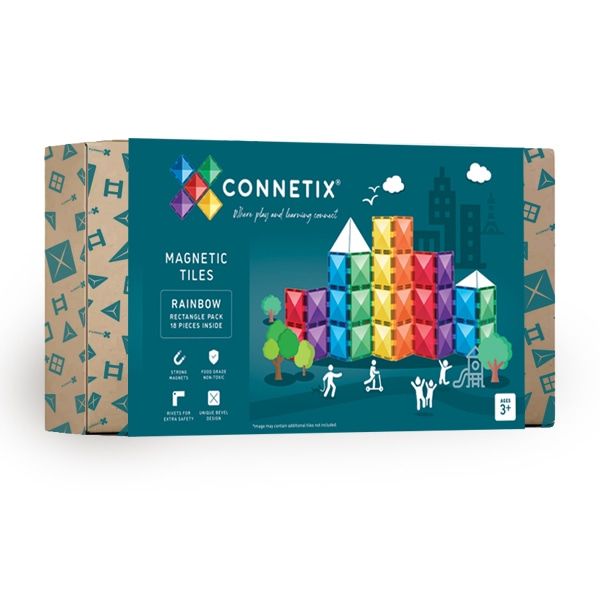 CONNETIX RAINBOW Rectangle Pack Magnetbausteine 18-teilig