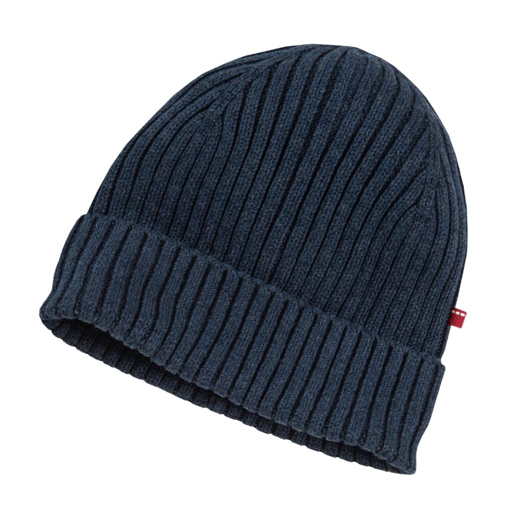 Strick-Mütze GOTS marine 45-47