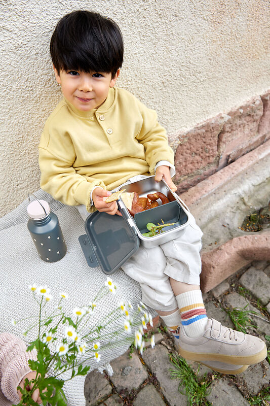 Lunchbox Edelstahl Happy Prints midnight blue - Lässig