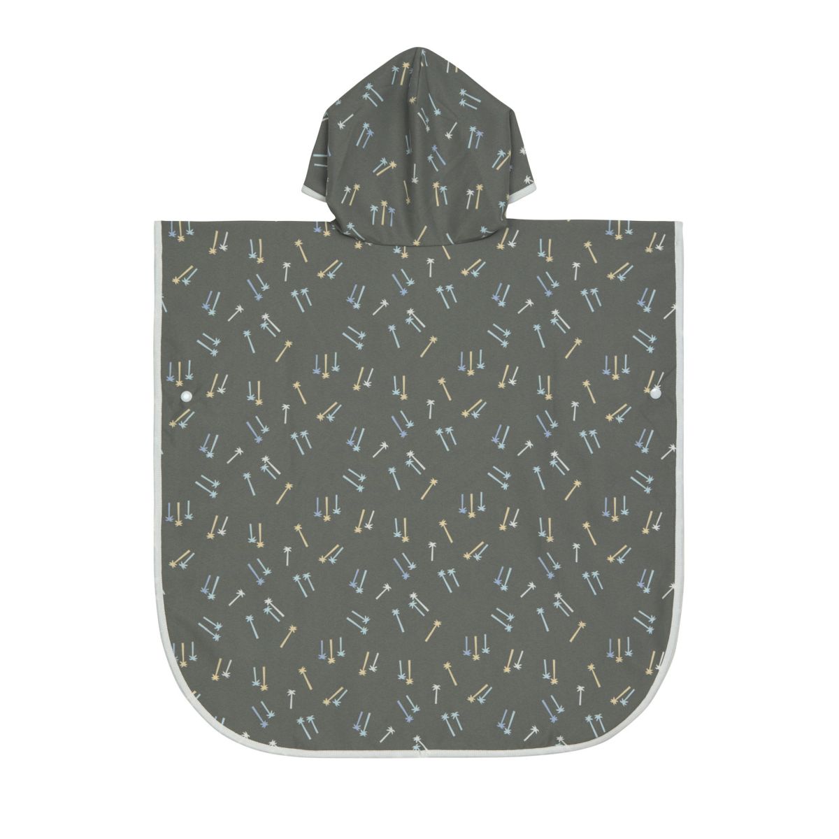 UV Badeponcho Kinder mit Palmen, olivegrün - Lässig