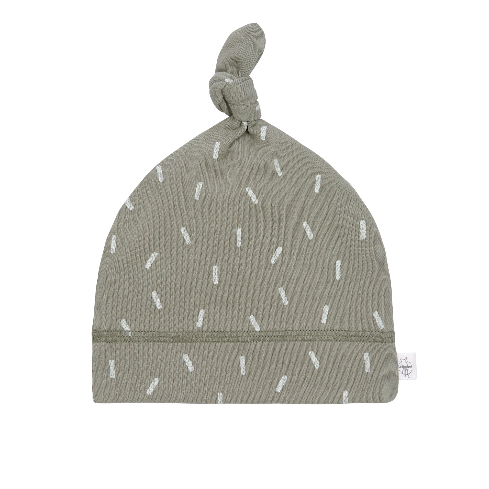 Baby Mütze olive Sprenkel - 50-56