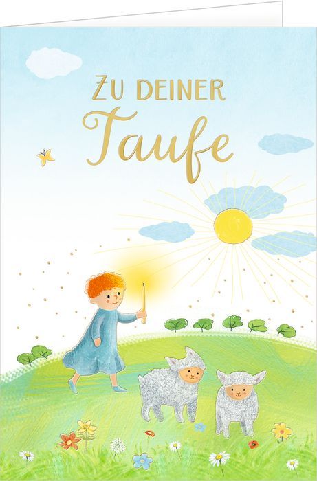 Grußkarte - Glückwünsche zur Taufe (verschiedene Designs, 1 Stück)
