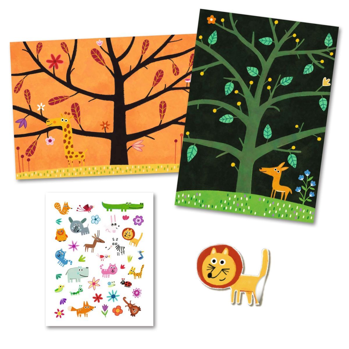 Sticker: Tiere auf dem Baum - Djeco