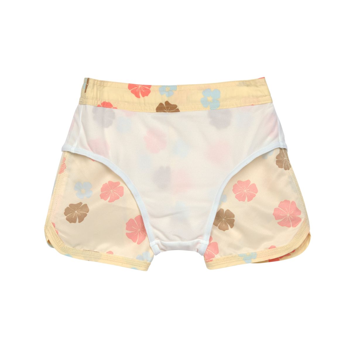 Bade-Shorts Flowers, hellgelb - Gr. 104