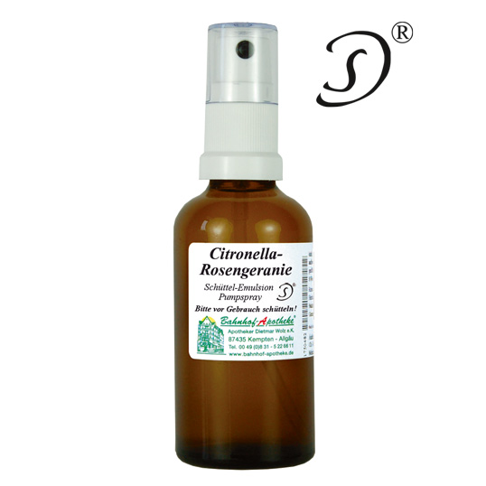 Citronella-Rosengeranie-Öl Pumpspray-Schüttelemulsion 50ml - Bahnhof Apotheke
