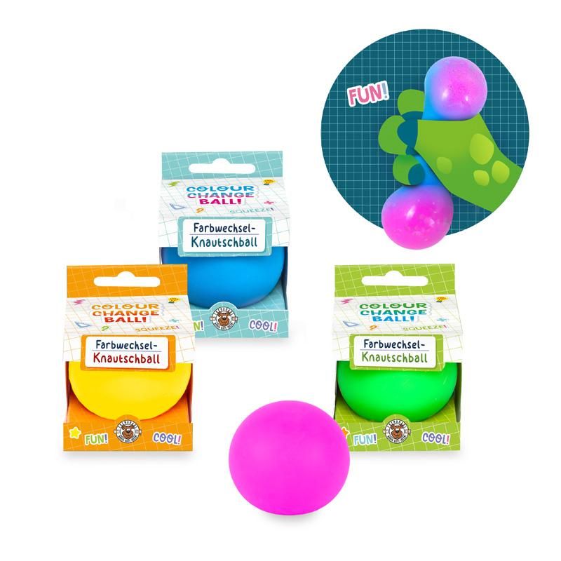 ABC-5 Colour Change Knautschball 5,5cm (unterschiedliche Designs, 1 Stück)