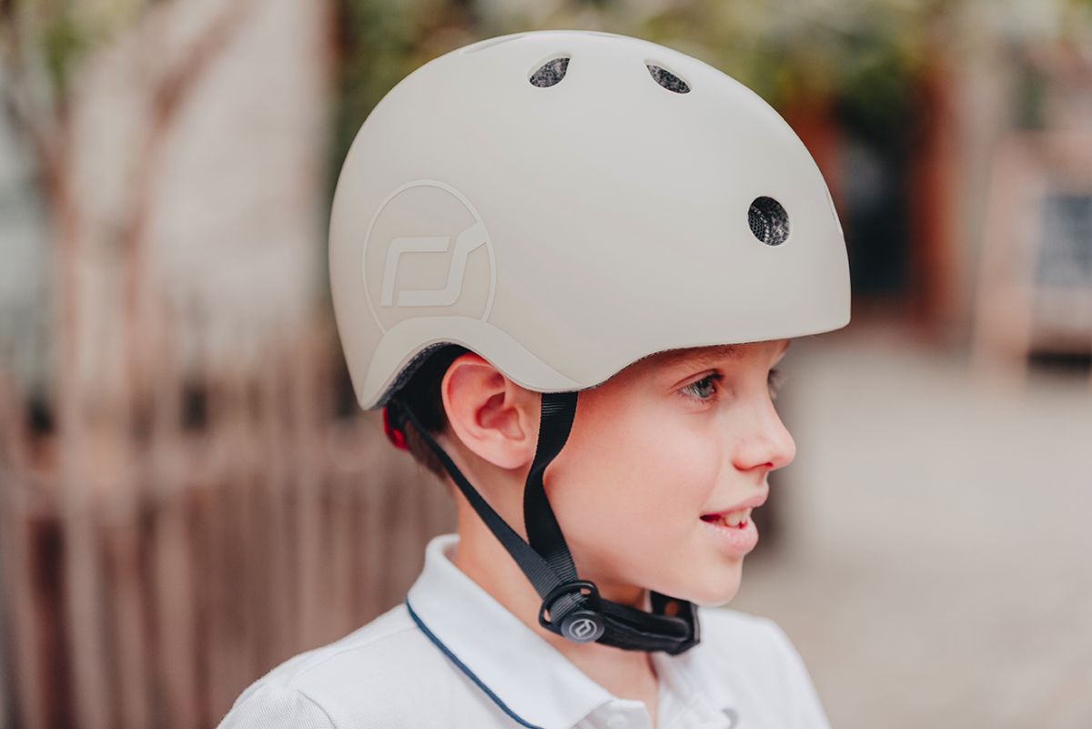 Kinderhelm S-M ash - hellgrau (51-55cm) - Scoot and Ride