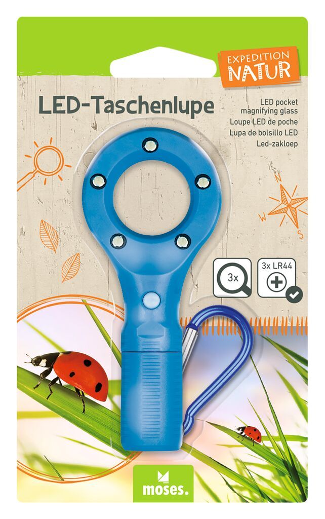 Expedition Natur LED-Taschenlupe (verschiedene Farben, 1 Stück)