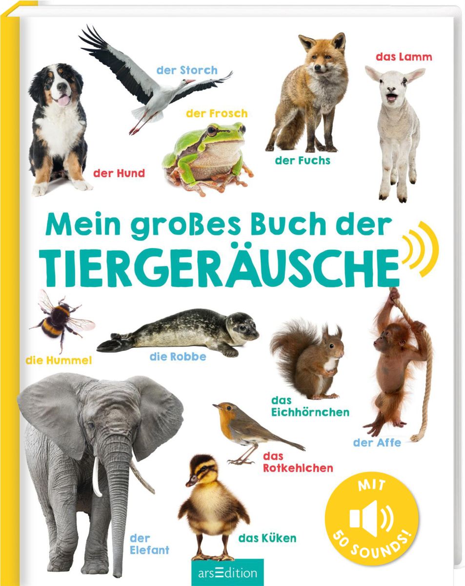 Mein großes Buch der Tiergeräusche 2+