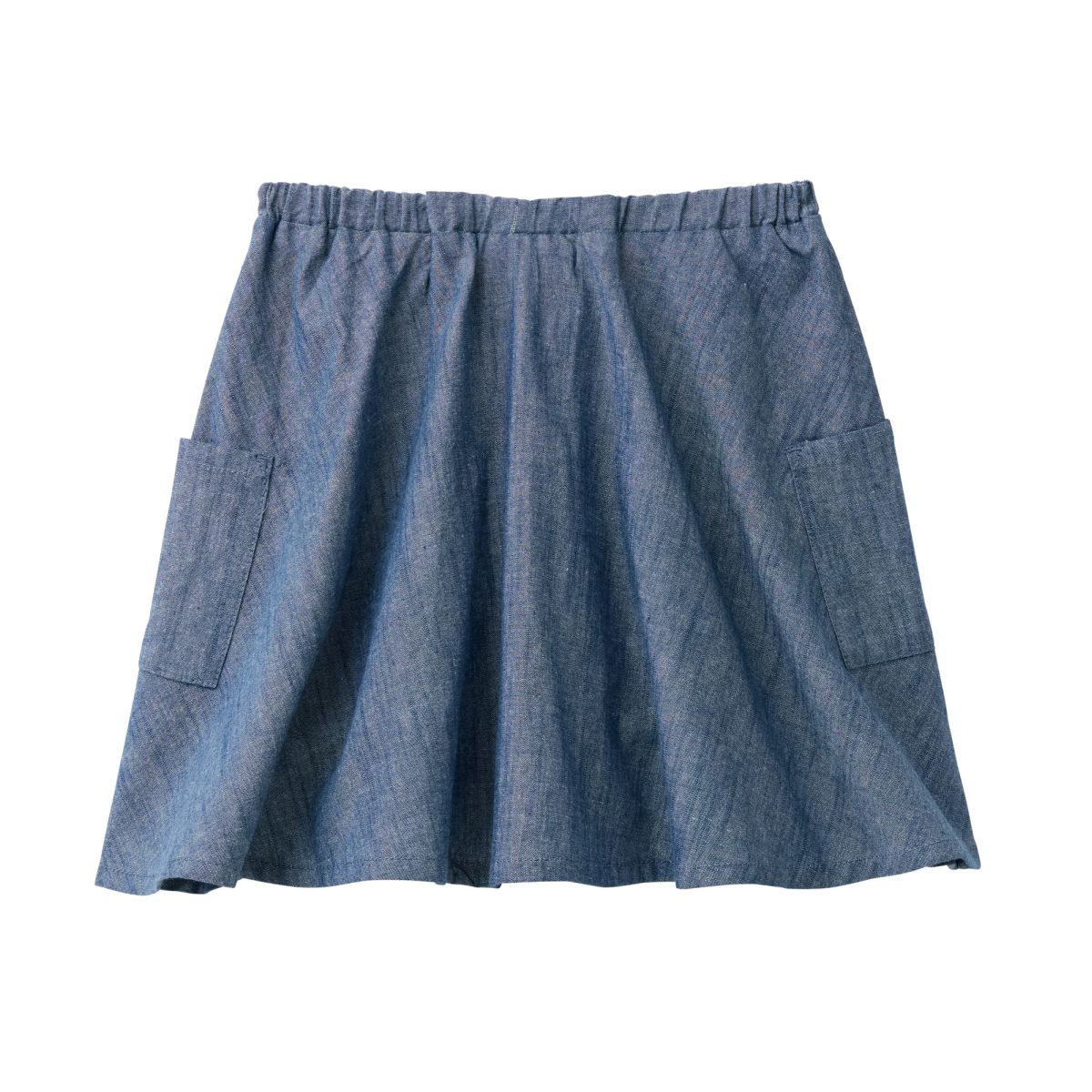 Rock kurz jeansblau GOTS - 110-116