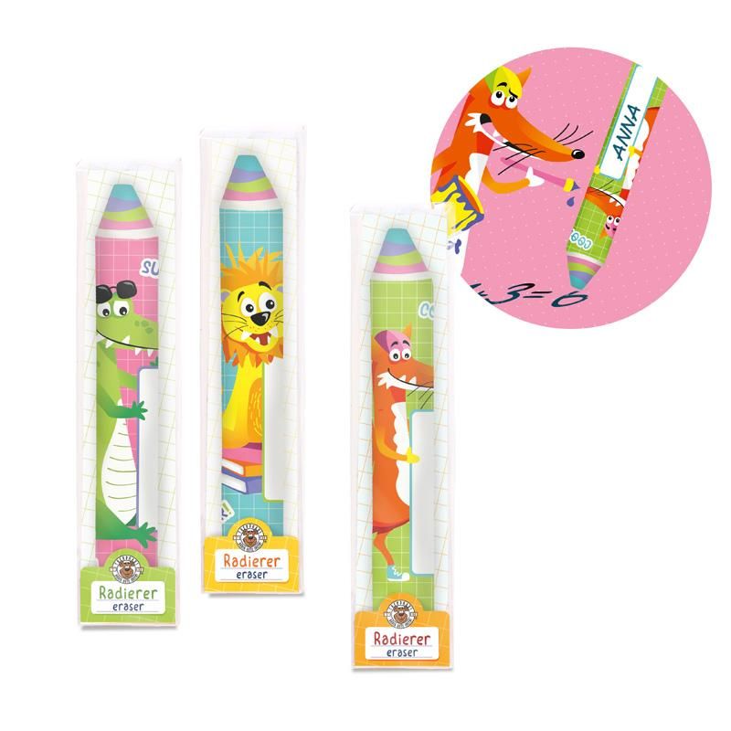 ABC-5 Radierstift Jumbo personalisierbar (unterschiedliche Designs, 1 Stück)