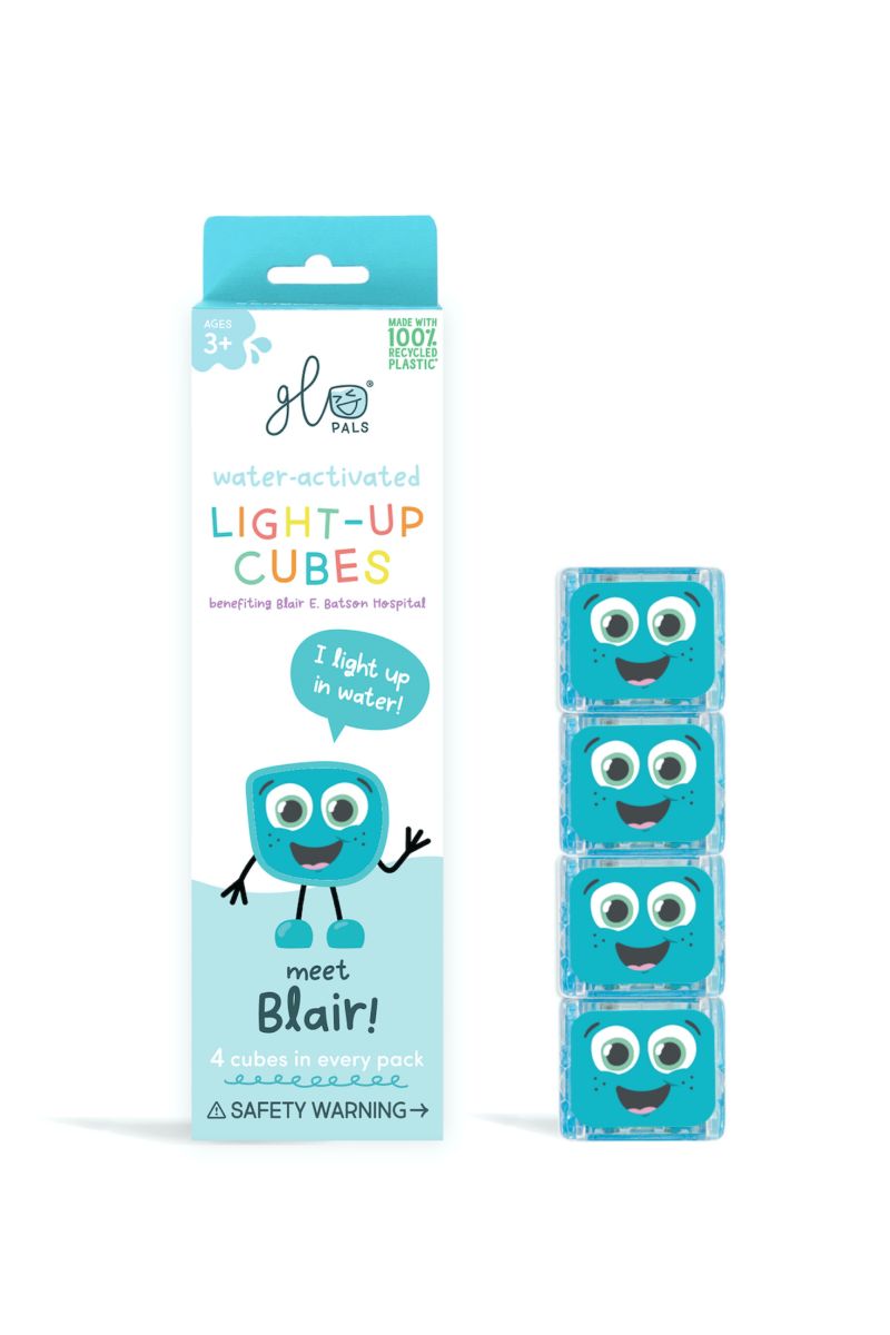 Glo Pals Leuchtende Badewürfel blau (4er Set)