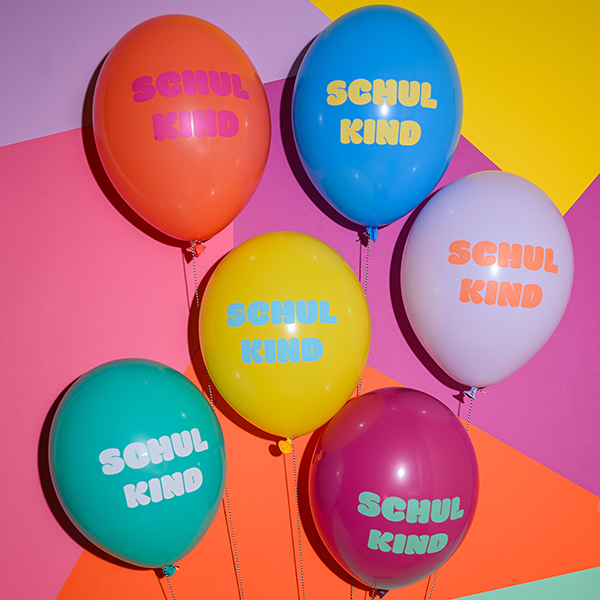 Ballons "Schulkind" Naturkautschuk – Rainbow - Ava & Yves