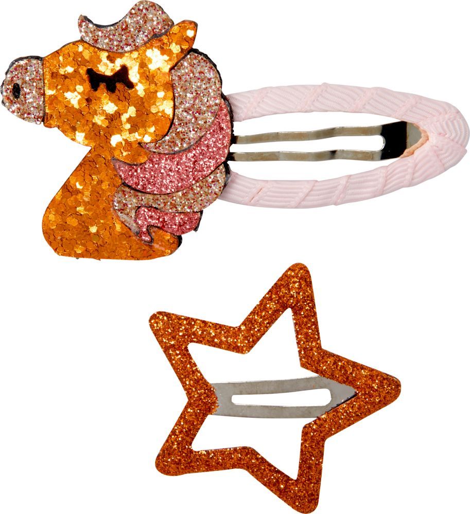 Haarclips Glitzerpferde no.3 - beautiful Stars (verschiedene Designs, 1 Set)