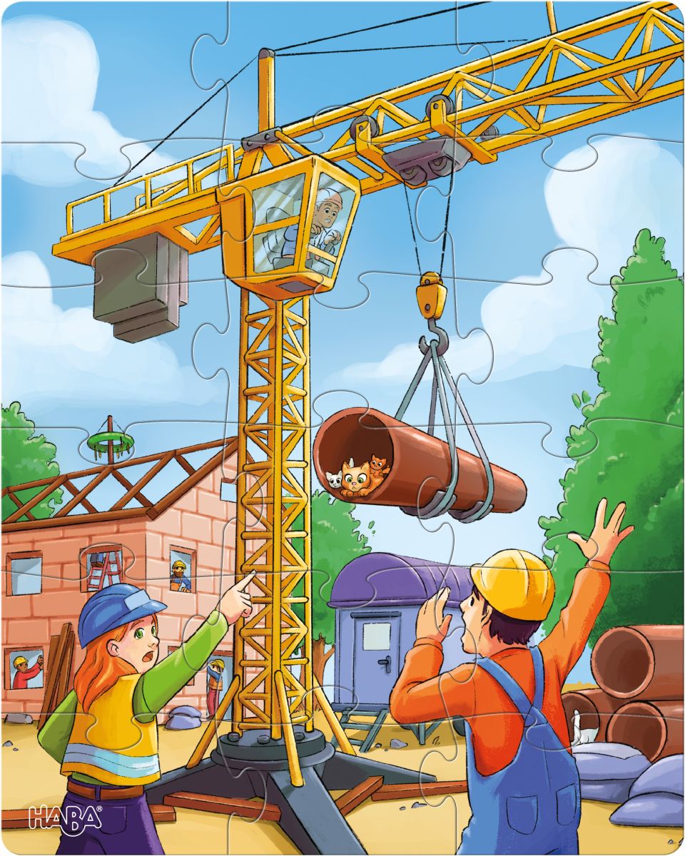 HABA Puzzles Baustellenfahrzeuge
