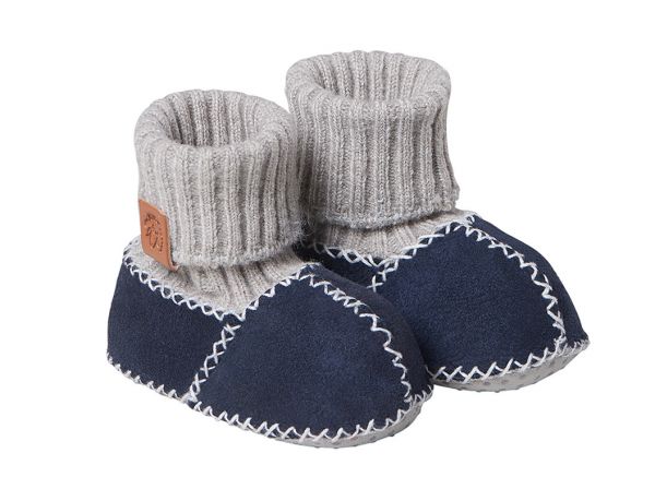 Balu Babyschuhe Lammfell marine - Gr. 16