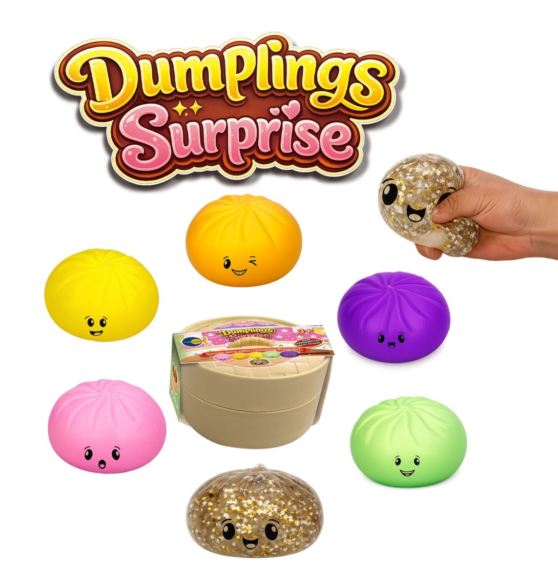 Dumplings Surprise Squishy 8,5cm (verschiedene Designs, 1 Stück) - Fun Trading