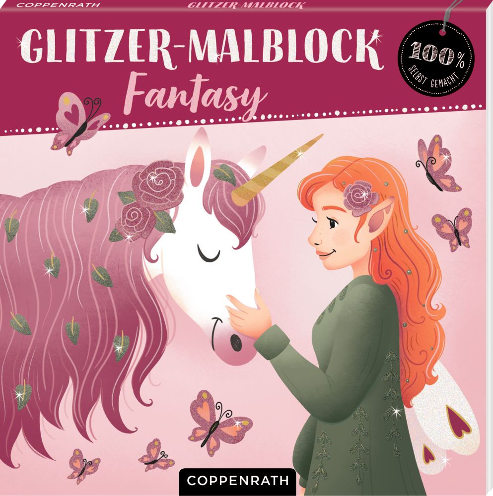 Glitzer-Malblock: Fantasy 6+ (100% selbst gemacht)