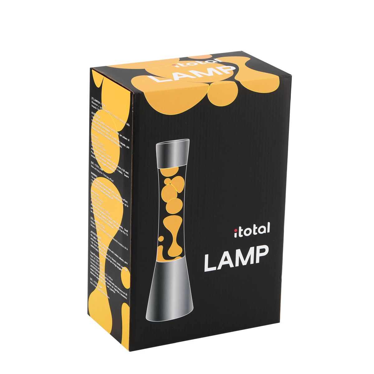 iTotal - Lavalampe silber Gravity durchsichtig-orange