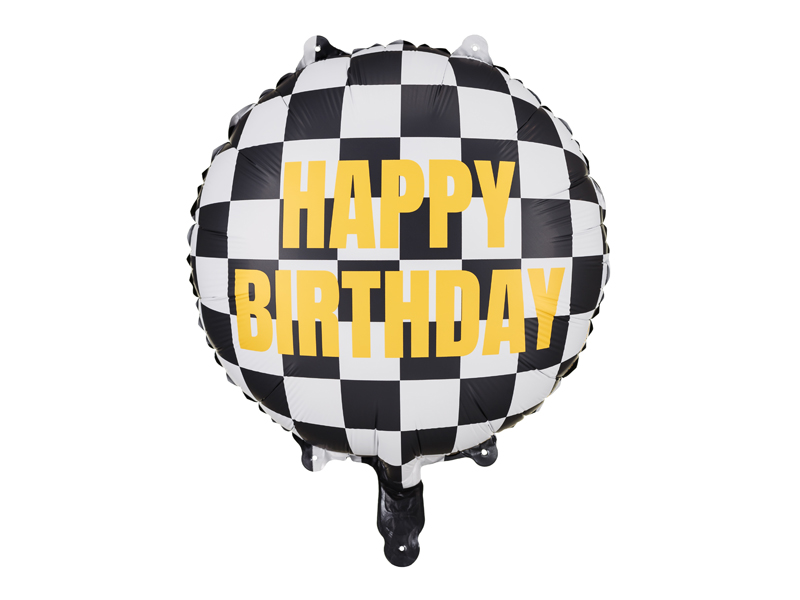Folienballon Zielflagge, 45 cm - Party Deco