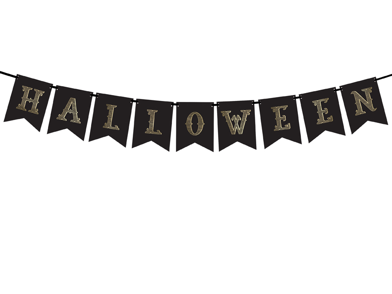 Banner Halloween, schwarz 175cm - Party Deco