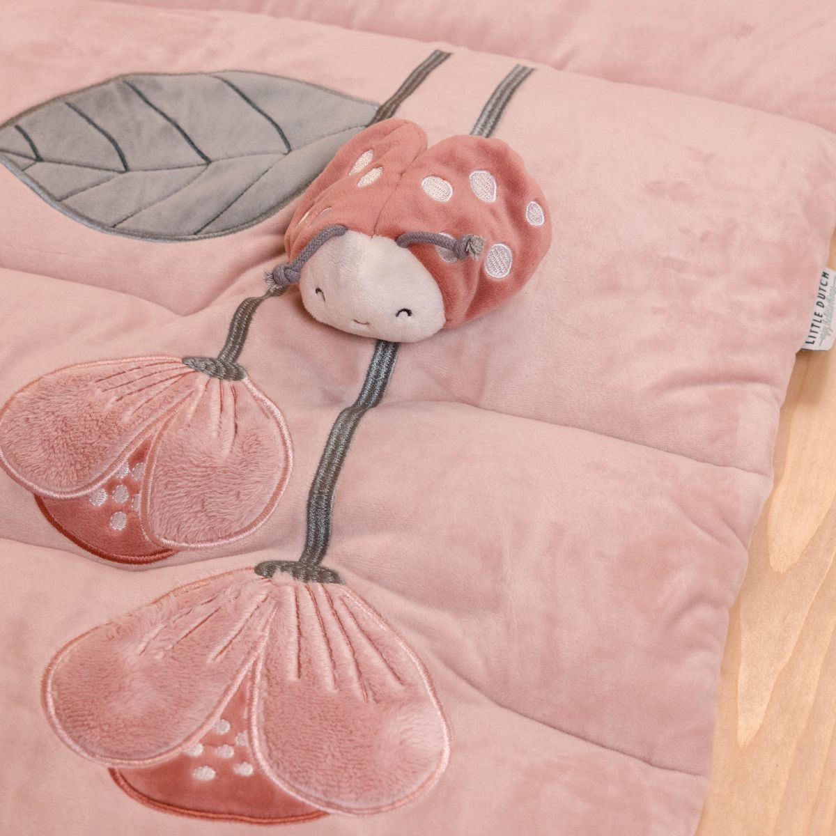 Spieldecke - Krabbeldecke rosa Flowers & Butterflies - Little Dutch