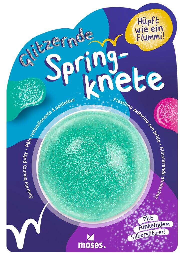 Glitzernde Springknete (1 Stück, verschiedene Farben, ) - Moses