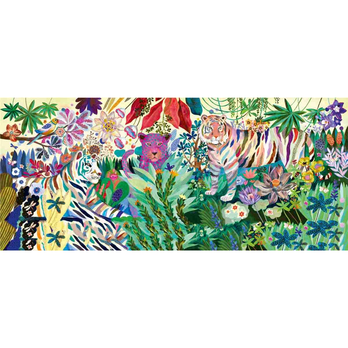 Puzzle Gallery: Rainbow Tigers (1000 Teile) - DJECO