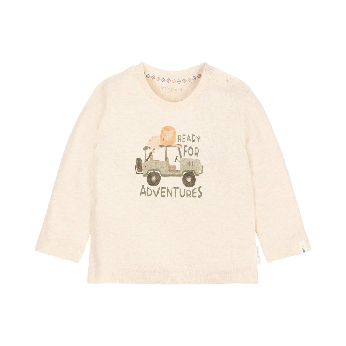 Langarmshirt Safari sand melange - 86
