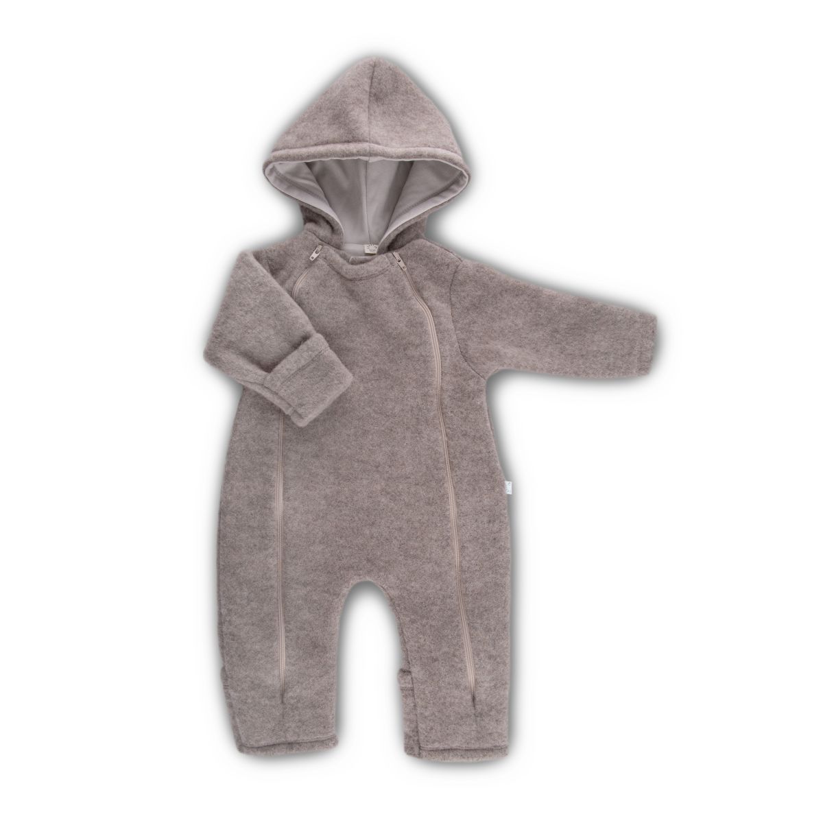 Baby Overall Wollfleece  sand mel. Gr. 50-56