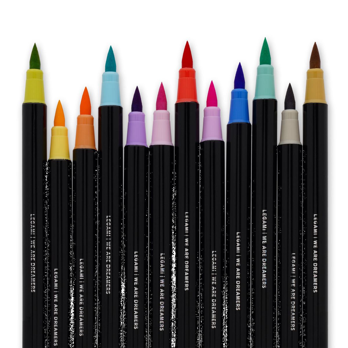 Brush Markers Set mit 12 Pinselstiften Pastel Colours - Legami