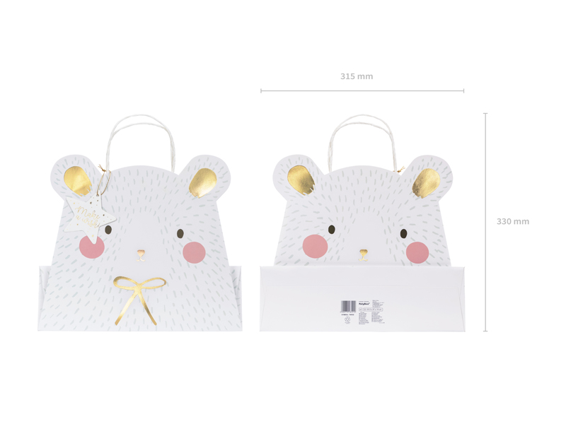 Geschenktüte Eisbär 27 cm - Party Deco