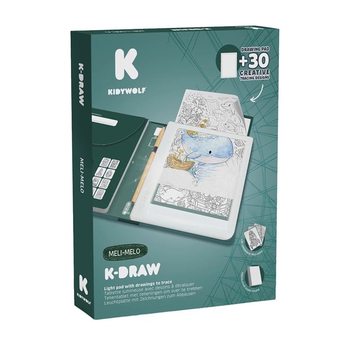 K-DRAW Leuchtende Designtafel Entdeckungsreise "Meli Melo" (10+) - Kidywolf