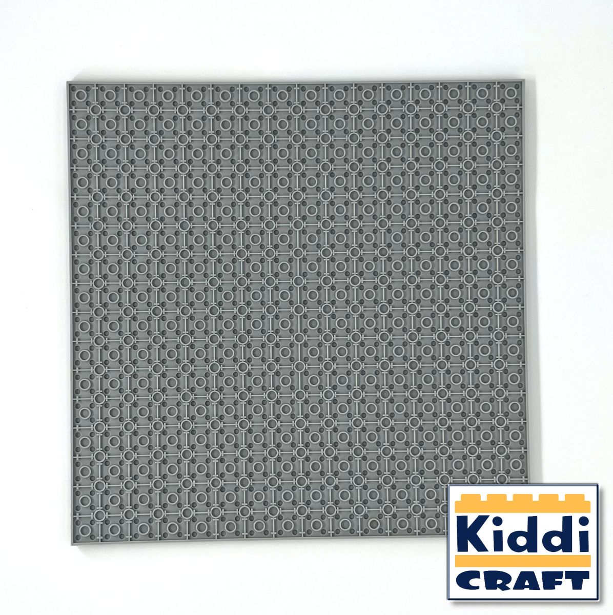 Stapelbare Bauplatte 32 x 32 Noppen hellgrau - Kiddicraft